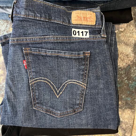 Levis 515 Jeans Womens 12 (33x32) Blue Boot Cut Dark Wash Bootcut Denim - Picture 11 of 11